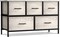 Sorbus Dresser with 5 Drawers - Storage Chest Organizer Unit with Steel Frame, Wood Top, Easy Pull Fabric Bins - Long Wide TV Stand for Bedroom Furniture, Hallway, Closet & Office Organization